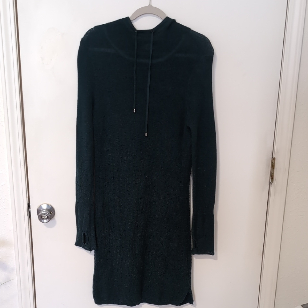Dakini Dark Green Long Sleeve Sweater Dress